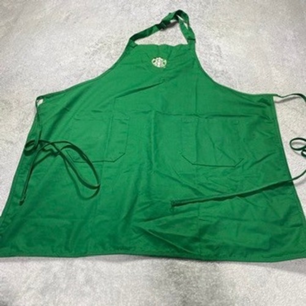 Starbucks Unisex OS Apron Barista Classic Green Embroidered Logo Pockets